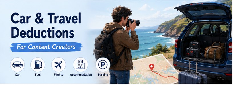 Australian content creator claiming car and travel tax deductions for work trips