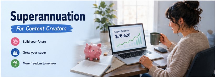Superannuation for self-employed content creators in Australia, voluntary super contributions and tax deductions